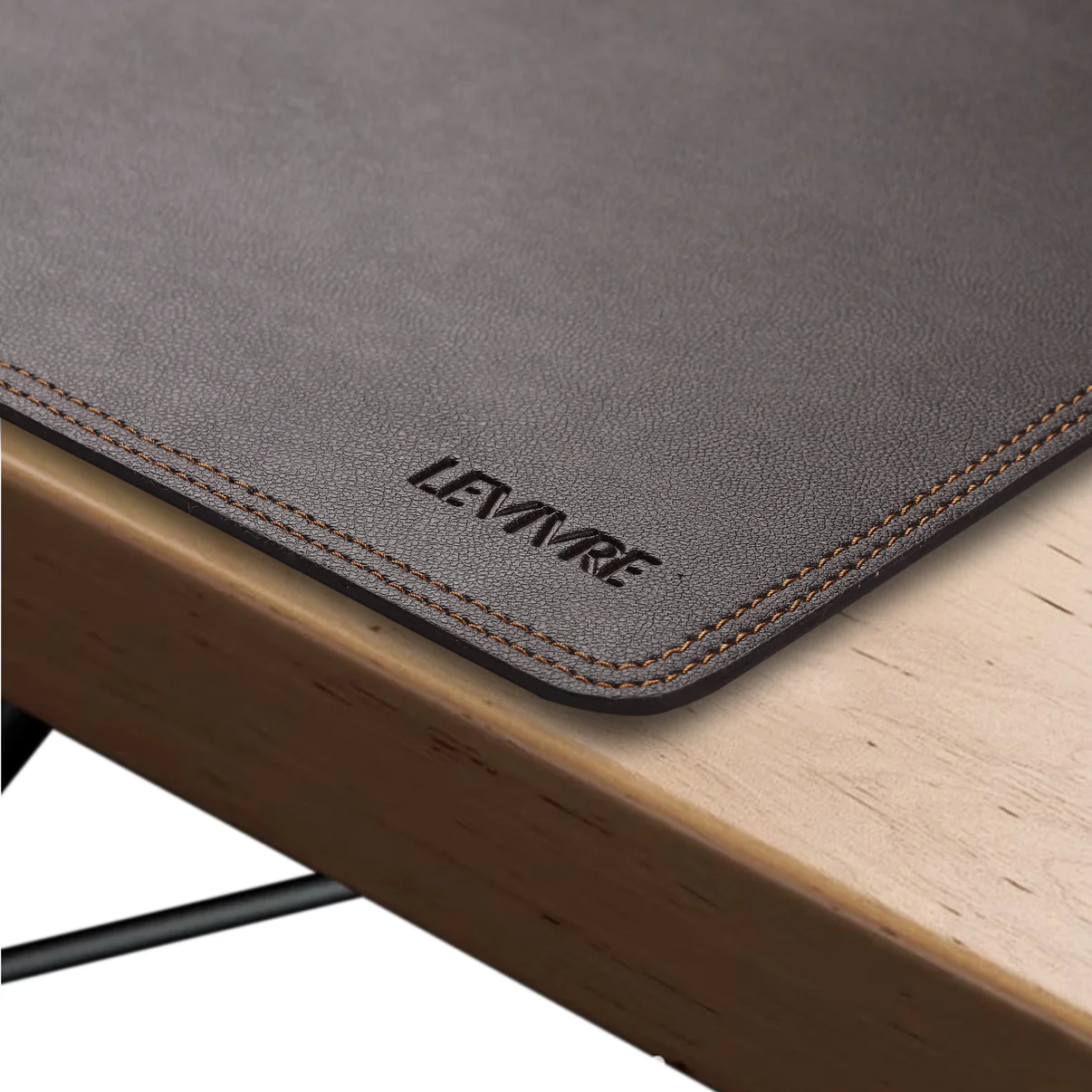 Levivre Command Leather Desk Mat Brown - Overall View