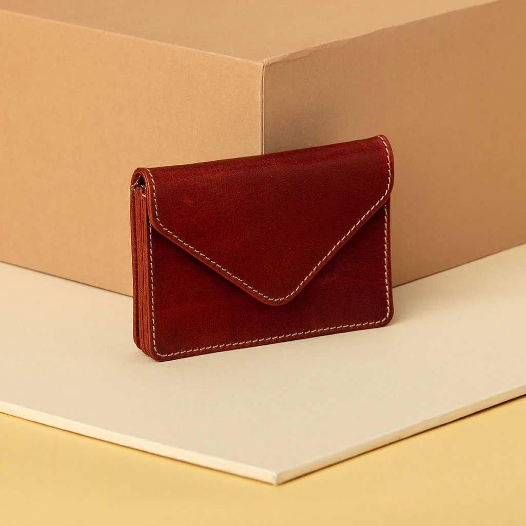 Levivre Premium Leather Card Case Holder - Open View