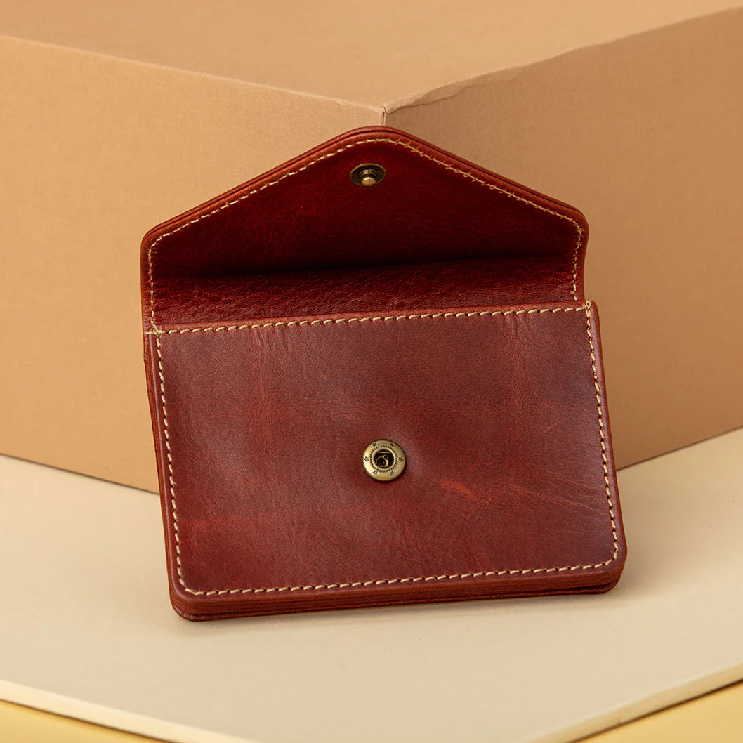 Levivre Premium Leather Card Case Holder - Side Profile