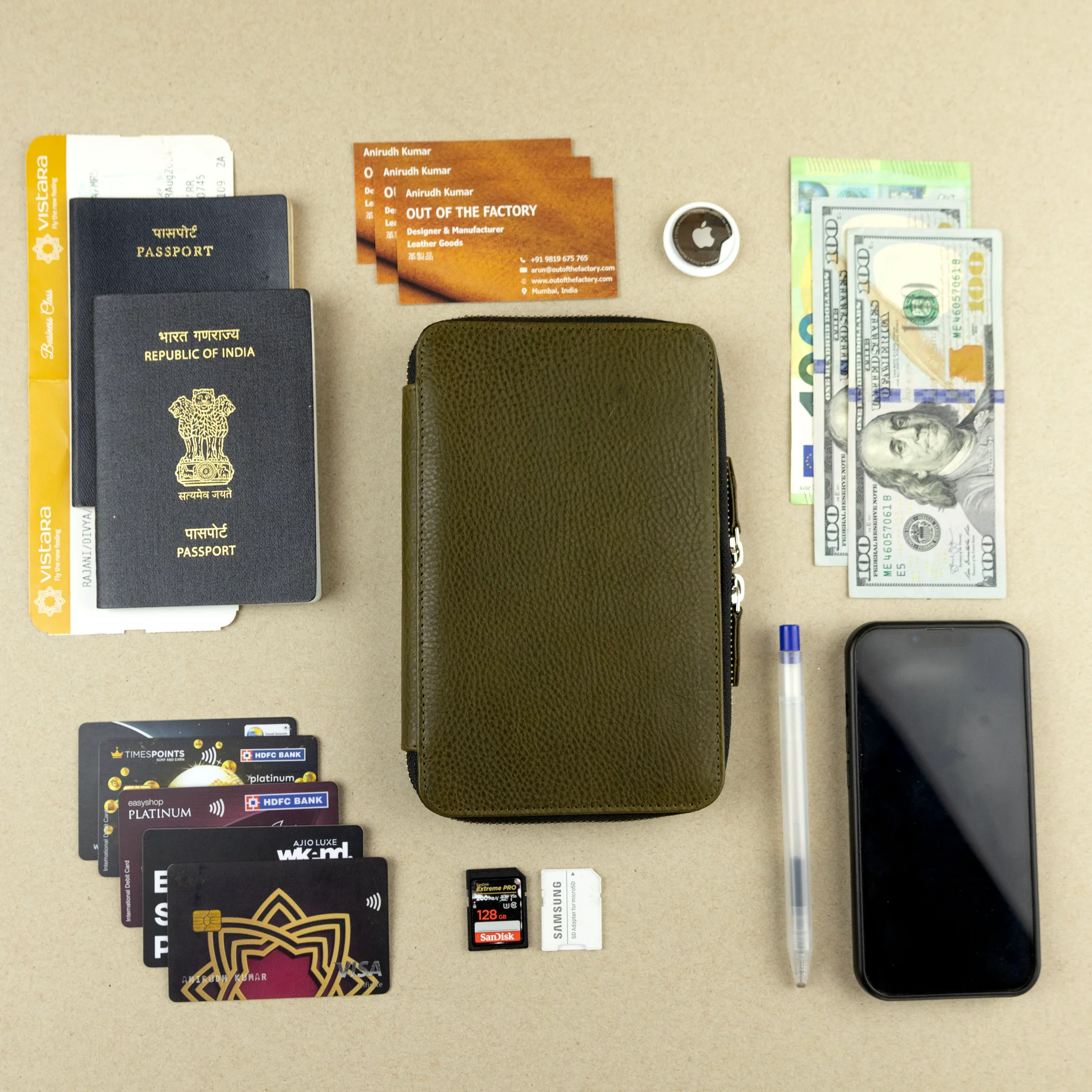 Levivre Premium Leather Passport Holder - Side